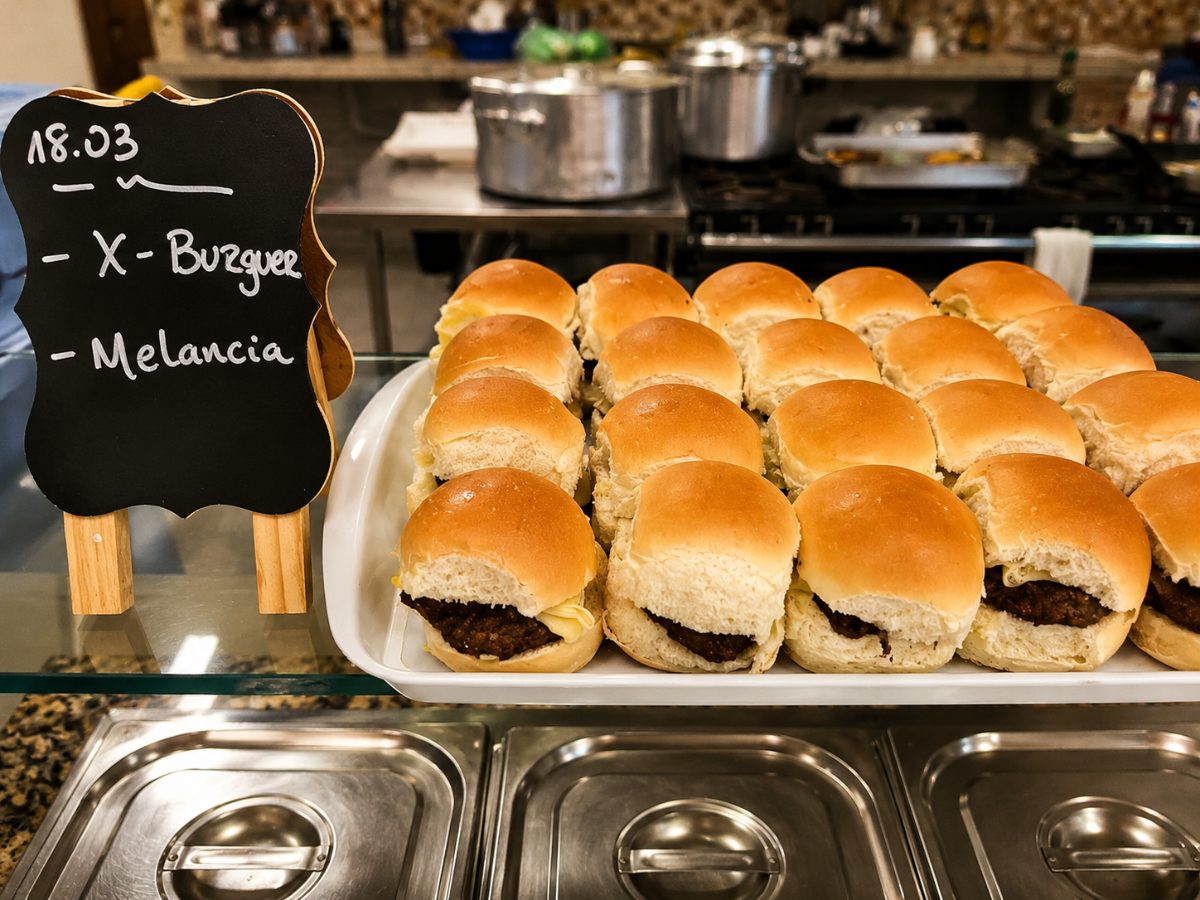 X-Burguer artesanal preparado no Colégio Conte
